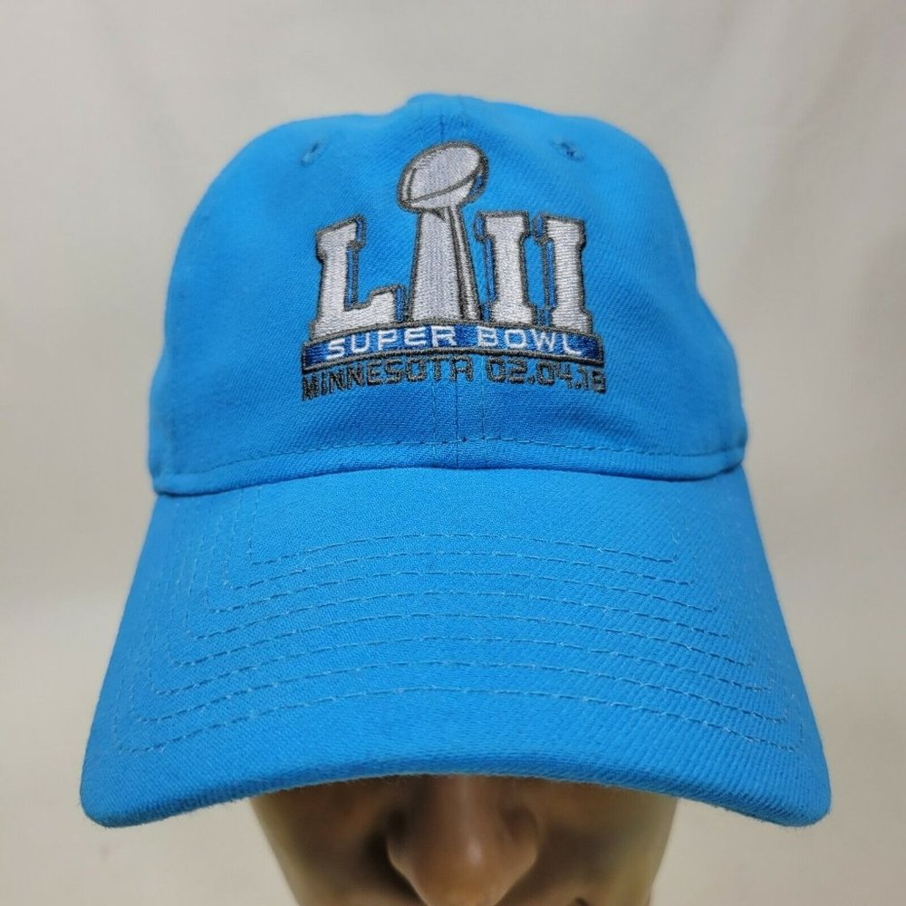 Super Bowl LII 52 New Era 9Twenty Strap Back Hat - Light Blue Minnesota